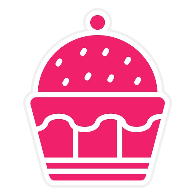 Diseño vectorial de estilo de icono de pastel