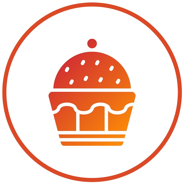 Diseño vectorial de estilo de icono de pastel