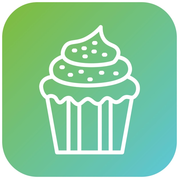 Diseño vectorial de estilo de icono de pastel