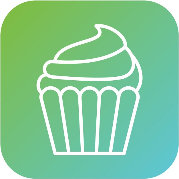 Diseño vectorial de estilo de icono de pastel