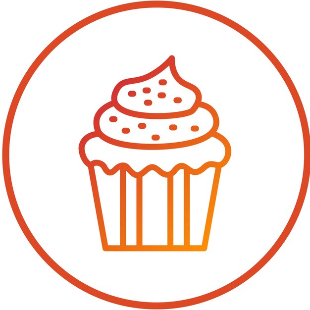 Diseño vectorial de estilo de icono de pastel