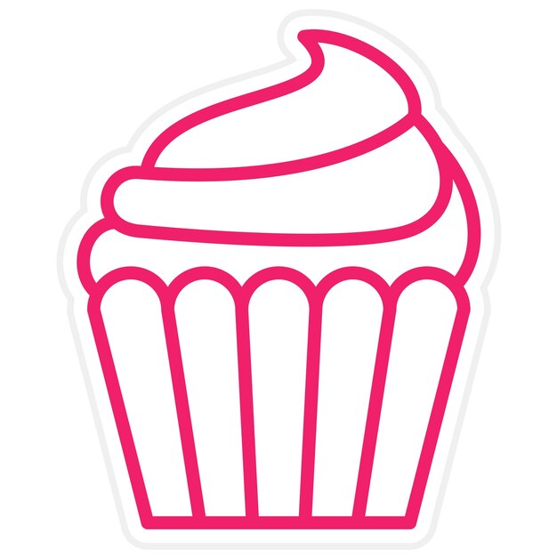 Diseño vectorial de estilo de icono de pastel