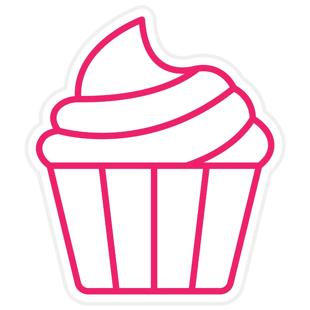 Diseño vectorial de estilo de icono de pastel