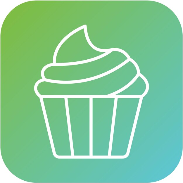 Diseño vectorial de estilo de icono de pastel