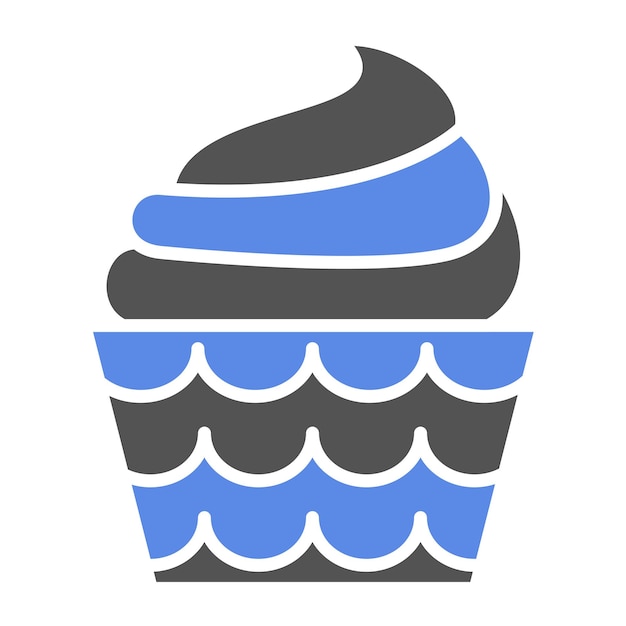 Diseño vectorial de estilo de icono de pastel