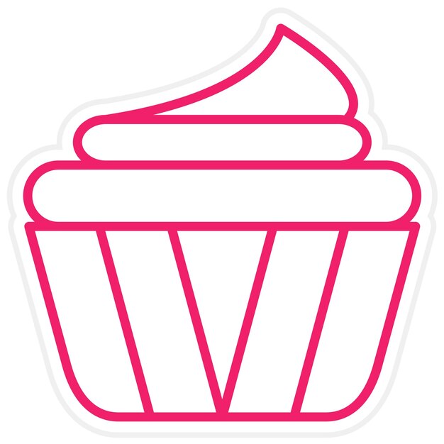 Diseño vectorial de estilo de icono de pastel
