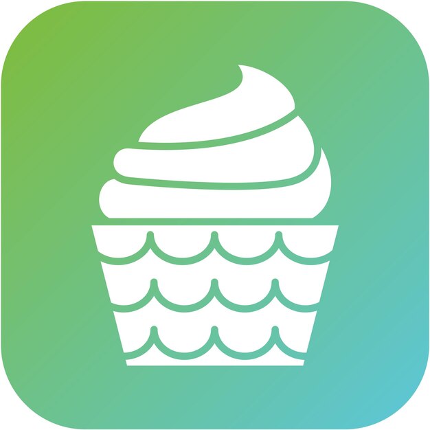 Diseño vectorial de estilo de icono de pastel