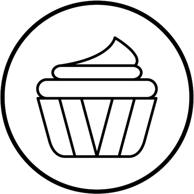 Diseño vectorial de estilo de icono de pastel