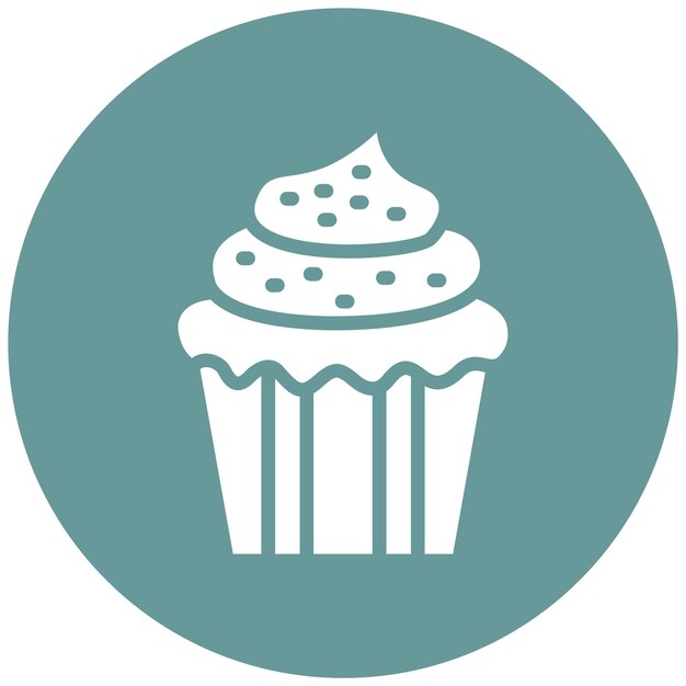 Diseño vectorial de estilo de icono de pastel