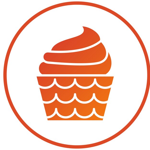 Diseño vectorial de estilo de icono de pastel