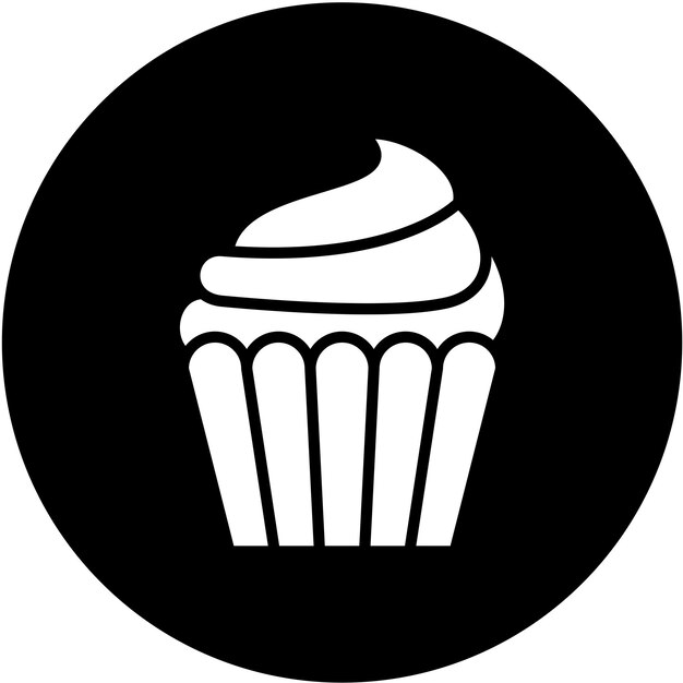Diseño vectorial de estilo de icono de pastel