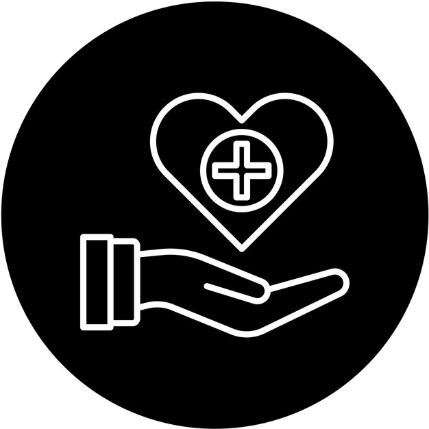 Diseño vectorial Estilo del icono de patada de salud
