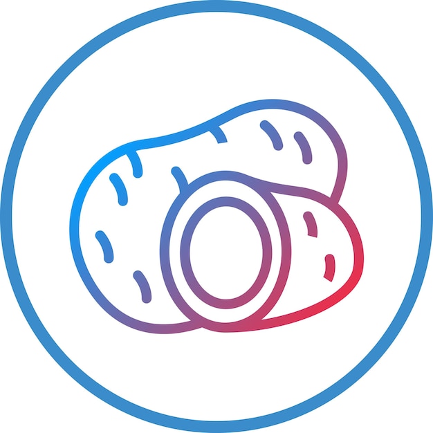Diseño vectorial Estilo del icono de la patata