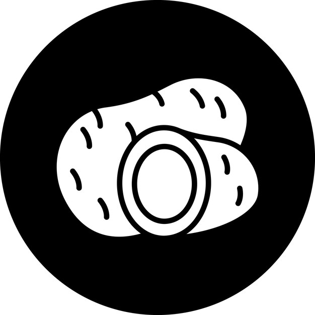 Diseño vectorial Estilo del icono de la patata