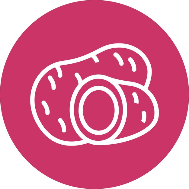 Diseño vectorial Estilo del icono de la patata
