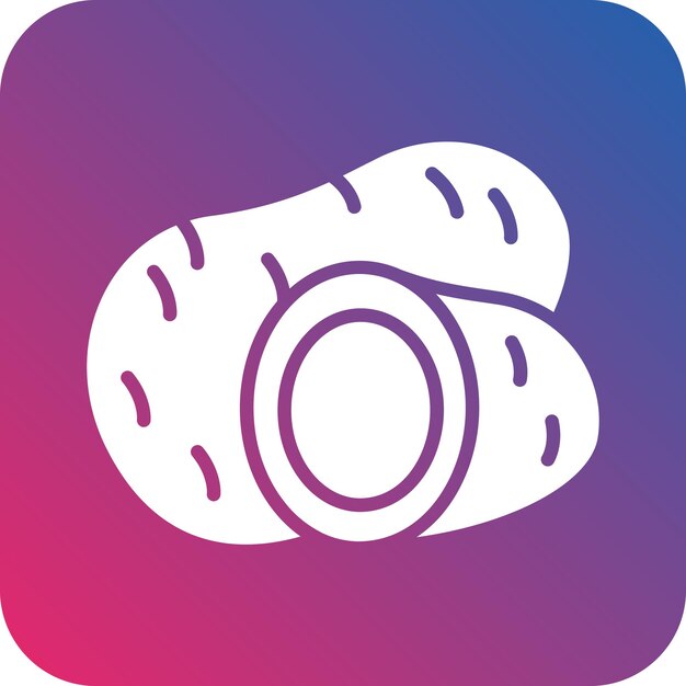 Diseño vectorial Estilo del icono de la patata
