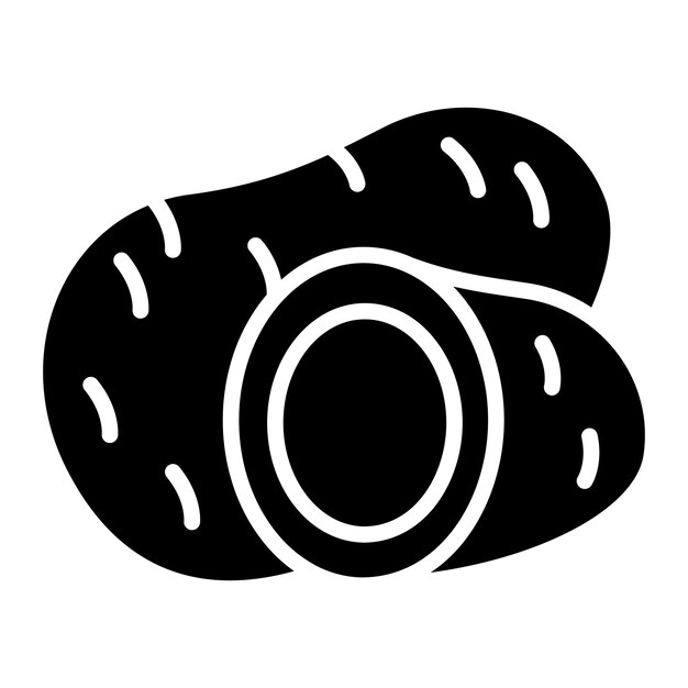 Diseño vectorial Estilo del icono de la patata