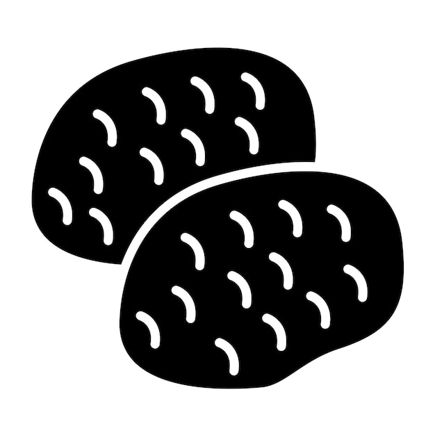 Diseño vectorial del estilo del icono de las patatas