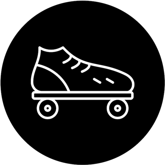 Diseño vectorial estilo de icono de patinaje en rodillo