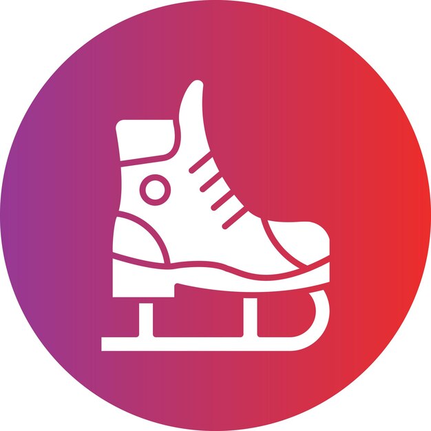 Diseño vectorial de estilo de icono de patinaje sobre hielo