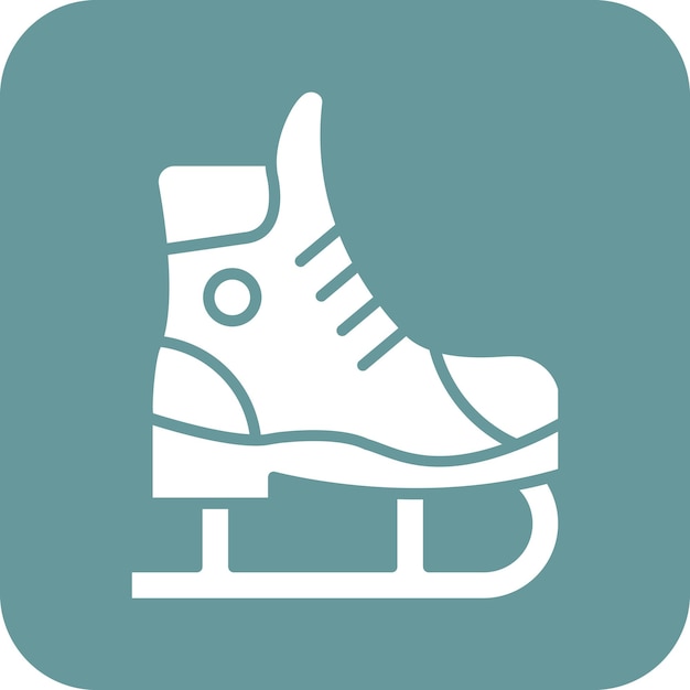 Diseño vectorial de estilo de icono de patinaje sobre hielo