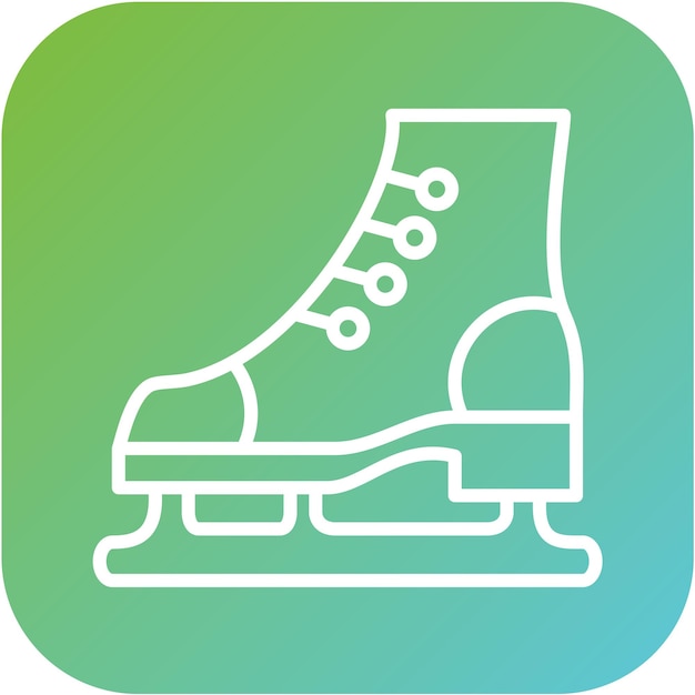 Diseño vectorial de estilo de icono de patinaje sobre hielo