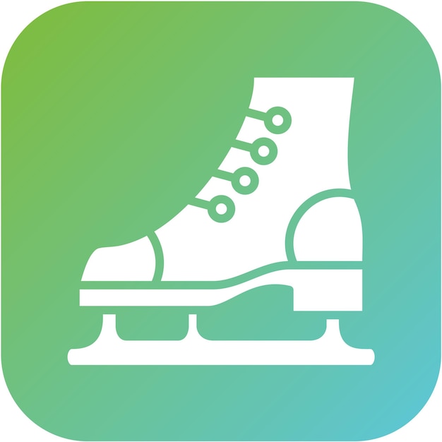 Diseño vectorial de estilo de icono de patinaje sobre hielo