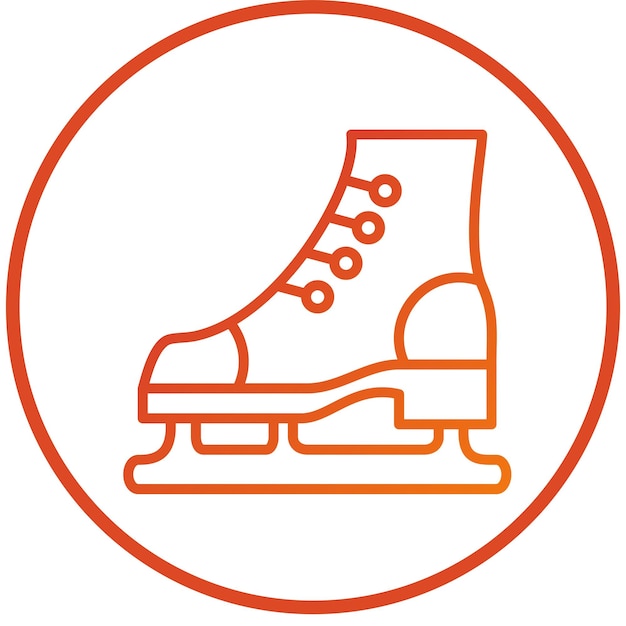 Diseño vectorial de estilo de icono de patinaje sobre hielo