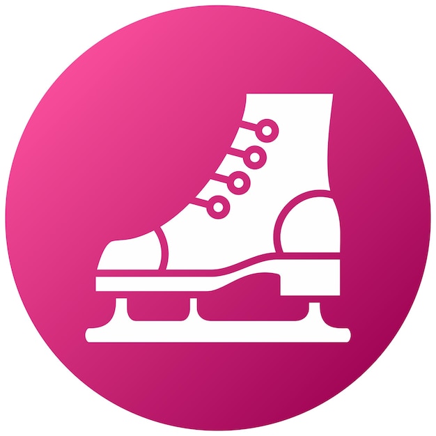 Diseño vectorial de estilo de icono de patinaje sobre hielo