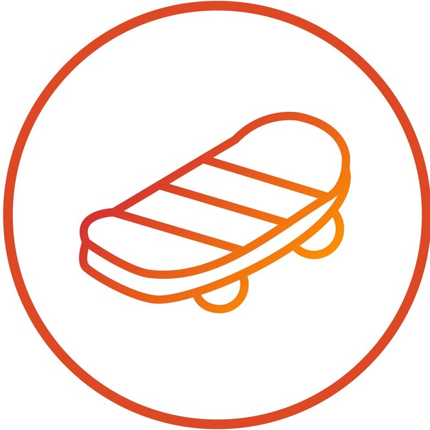 Diseño vectorial de estilo de icono de patinaje