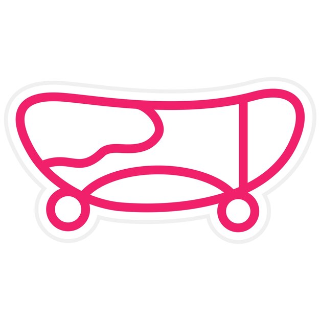 Diseño vectorial de estilo de icono de patinaje