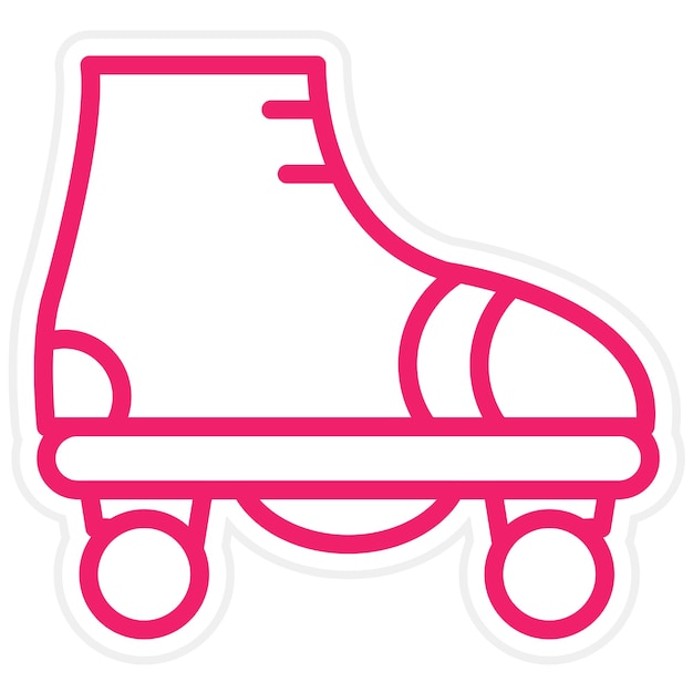 Diseño vectorial de estilo de icono de patinaje