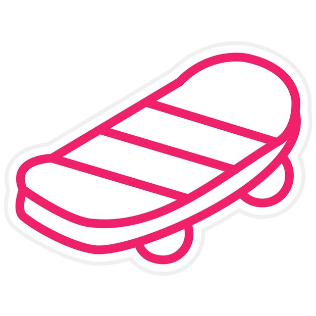 Diseño vectorial de estilo de icono de patinaje