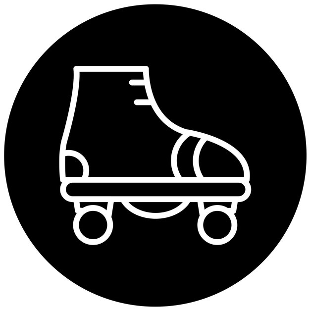Diseño vectorial de estilo de icono de patinaje