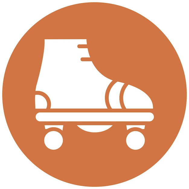 Diseño vectorial de estilo de icono de patinaje