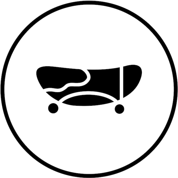 Diseño vectorial de estilo de icono de patinaje