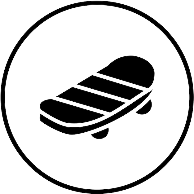 Diseño vectorial de estilo de icono de patinaje