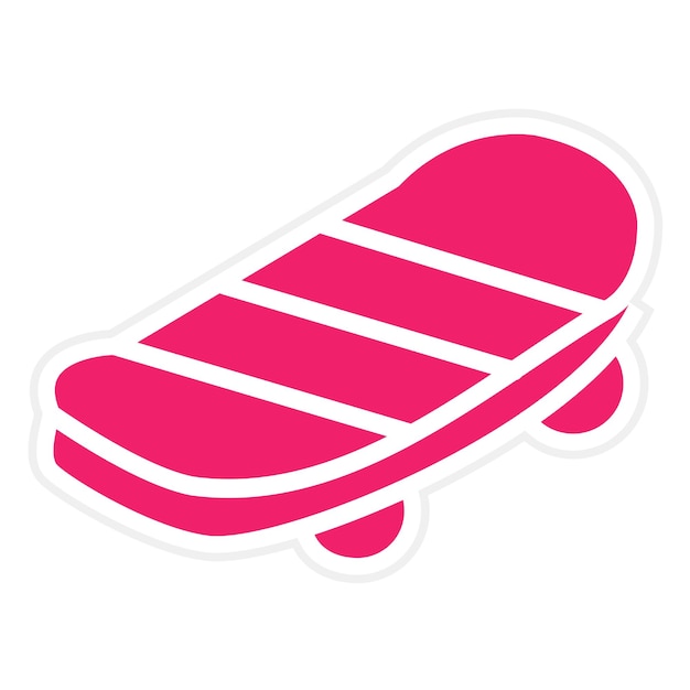 Diseño vectorial de estilo de icono de patinaje