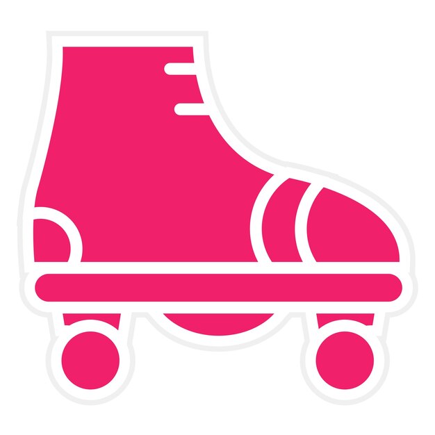 Diseño vectorial de estilo de icono de patinaje