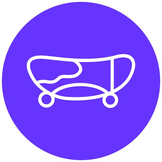 Diseño vectorial de estilo de icono de patinaje