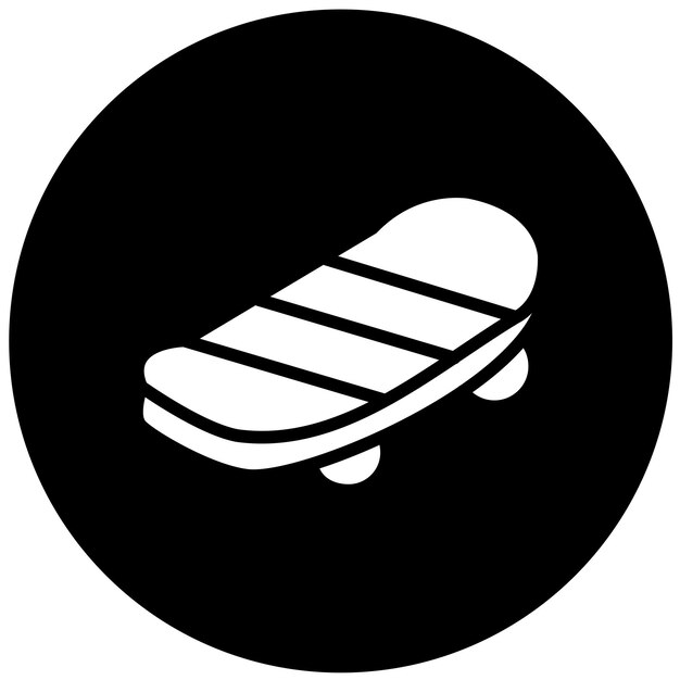Diseño vectorial de estilo de icono de patinaje