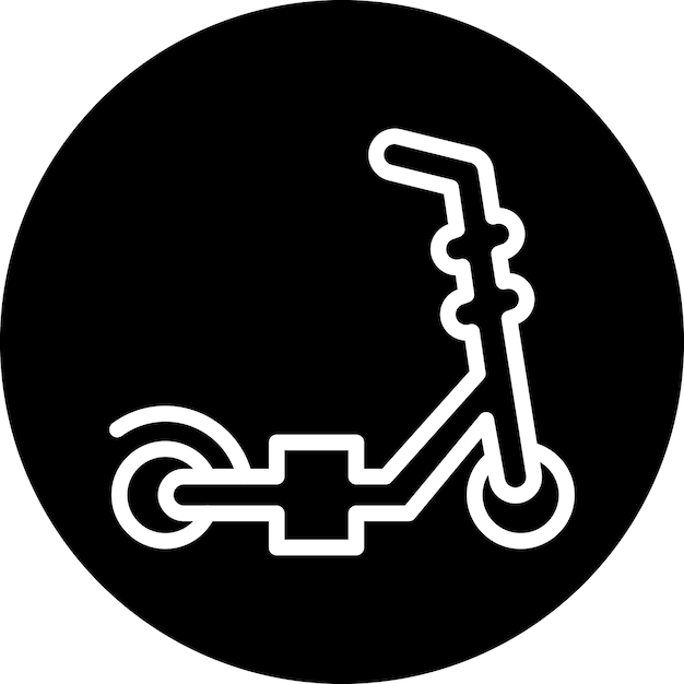 Diseño vectorial del estilo del icono de la patineta