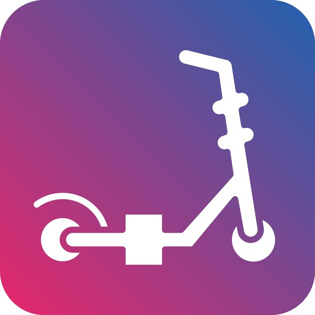 Diseño vectorial del estilo del icono de la patineta