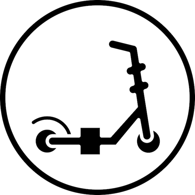 Diseño vectorial del estilo del icono de la patineta