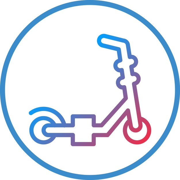 Diseño vectorial del estilo del icono de la patineta