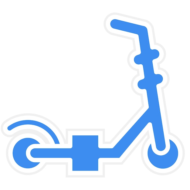 Diseño vectorial del estilo del icono de la patineta