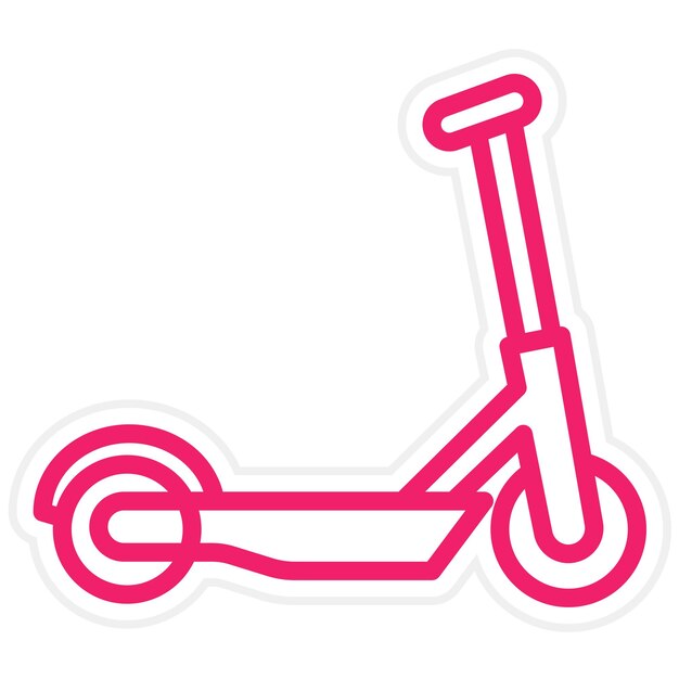 Diseño vectorial del estilo del icono de la patineta