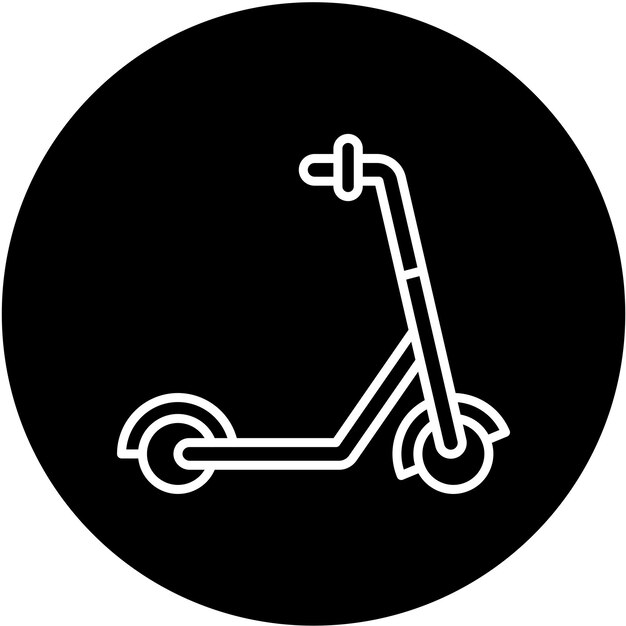 Diseño vectorial del estilo del icono de la patineta