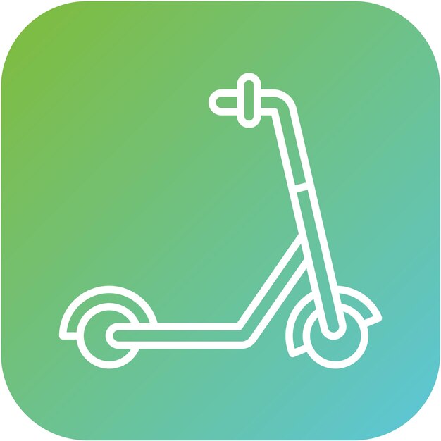 Diseño vectorial del estilo del icono de la patineta