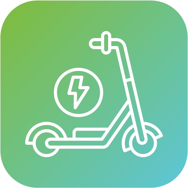 Diseño vectorial del estilo del icono de la patineta